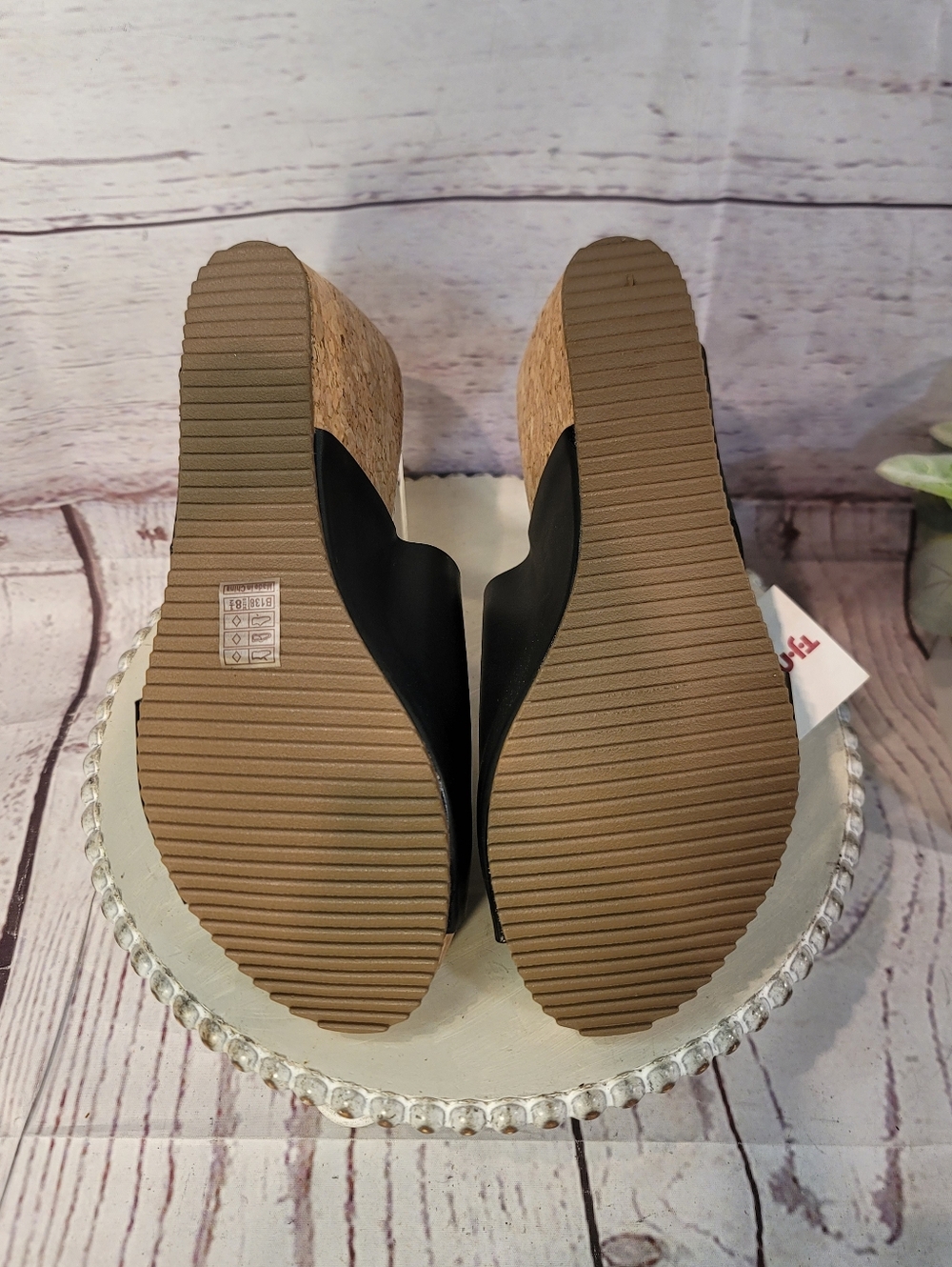NWT Blowfish Malibu Womens Black Cork Wedge Slide Sandals Size 8.5 - Picture 13 of 14